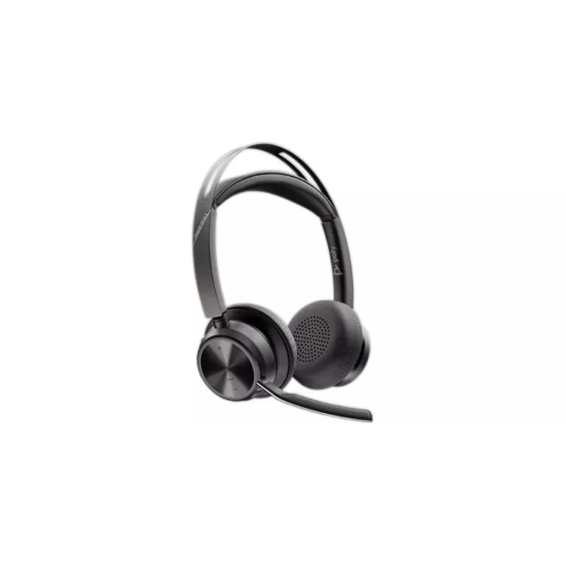 Headset HP Poly Voyager Focus 2 USB-C-C + adaptador USB-C/A + base de carregamento