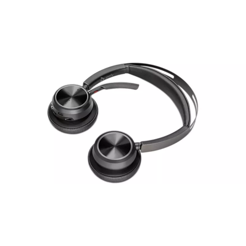 Headset HP Poly Voyager Focus 2 USB-C-C + adaptador USB-C/A + base de carregamento
