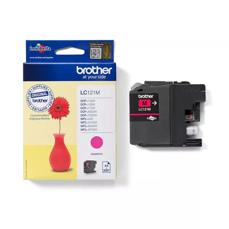 Cartucho Brother LC 121M magenta 300 páginas tinta