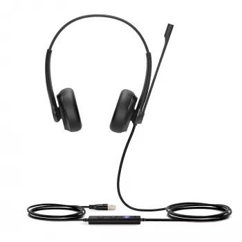 Yealink UH34 Dual Teams headset, com fios, escritório/call center, 20 - 20000 Hz, 118 g, headset, preto