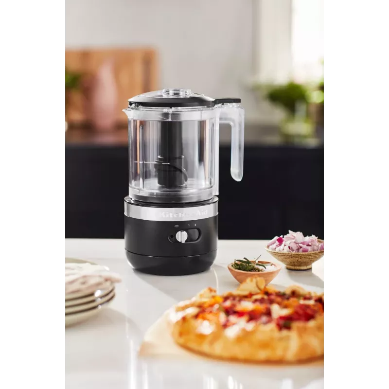 Picadora elétrica KitchenAid 5KFCB519EBM 1,19 L 24 W preto transparente