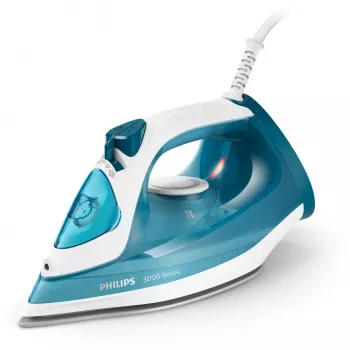 Ferro de engomar a vapor Philips DST3011/20 — 2100 W, base cerâmica, depósito 0,3 L, cabo 1,9 m, azul