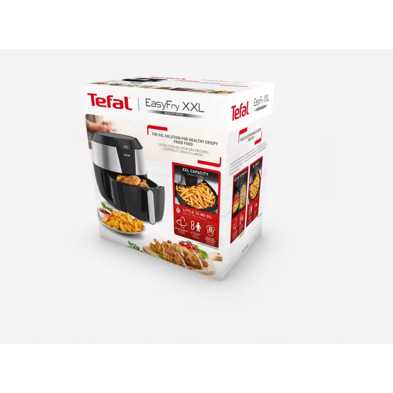 Fritadeira de ar quente Tefal Easy Fry EY701D Single 5,6 L autónoma 1850 W preto, aço inoxidável