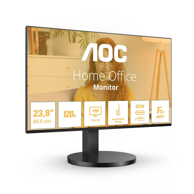 Monitor de computador AOC B3 27B3CF2 68,6 cm (27 polegadas) 1920 x 1080 píxeis Full HD LED preto