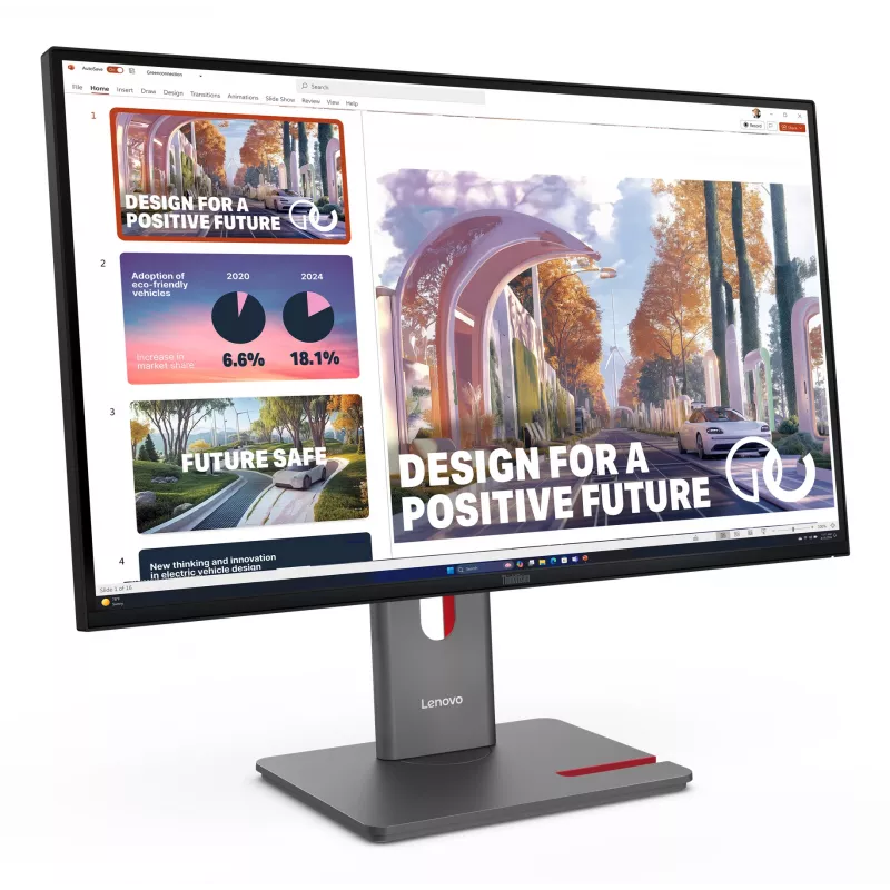 Monitor Lenovo ThinkVision P27QD-40, 68,6 cm (27 polegadas), 2560 x 1440 píxeis, Wide Quad HD, LED, 6 ms, preto