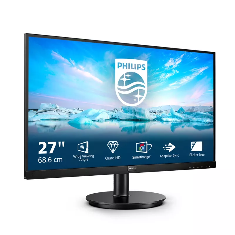 Monitor de computador Philips V Line 275V8LA/00 68,6 cm (27 polegadas) 2560 x 1440 píxeis Quad HD LED preto
