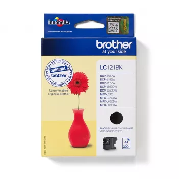 Brother LC121BK tinte, 1 unid., original preto