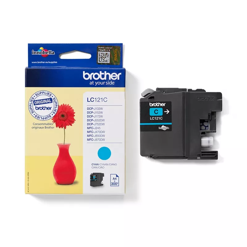 Brother LC121C tinte, 1 unid., original ciano