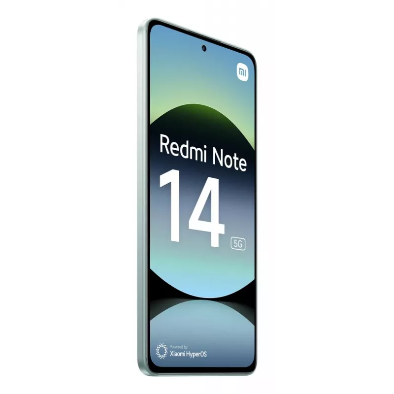 Smartphone Xiaomi Redmi Note 14 5G, 6,67 polegadas AMOLED, 8 GB RAM, 256 GB, verde coral, MediaTek Dimensity 7025 Ultra, IP64