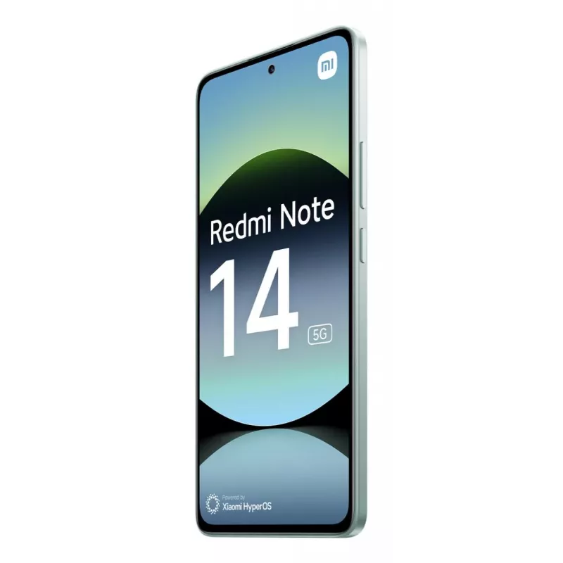 Smartphone Xiaomi Redmi Note 14 5G, 6,67 polegadas AMOLED, 8 GB RAM, 256 GB, verde coral, MediaTek Dimensity 7025 Ultra, IP64