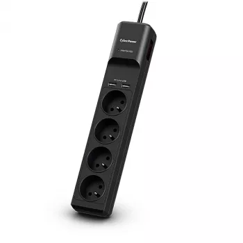 CyberPower Tracer III P0420SUD0-FR protetor contra sobretensões preto 4 saídas AC 200 - 250 V 1,8 m