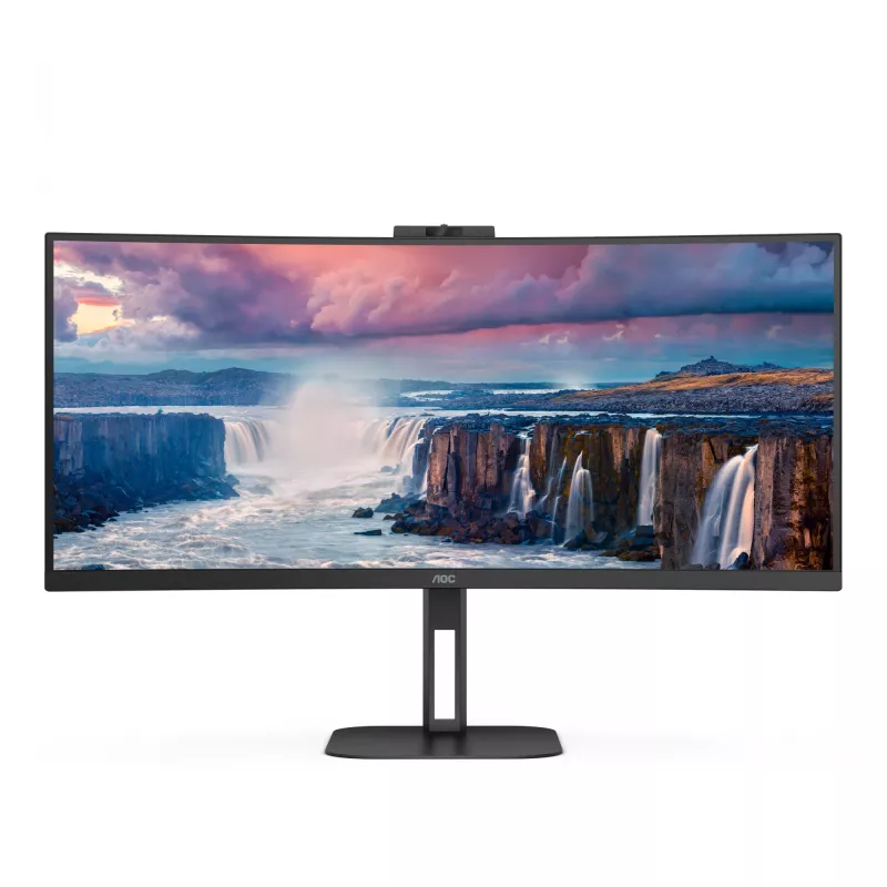 AOC V5 CU34V5CW monitor de computador 86,4 cm (34 polegadas) 3440 x 1440 píxeis Wide Quad HD LED preto