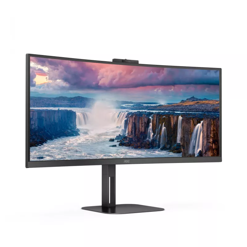 AOC V5 CU34V5CW monitor de computador 86,4 cm (34 polegadas) 3440 x 1440 píxeis Wide Quad HD LED preto