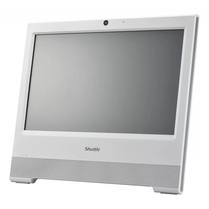 Shuttle XPC X50V9 barebone tudo-em-um, ecrã tátil de 15,6 polegadas 1366×768, Intel Celeron 7305, Wi-Fi, LAN, HDMI, 90 W, sem sistema operativo, branco