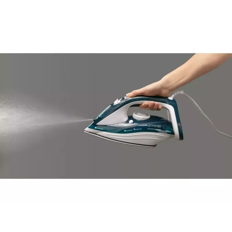 Ferro de engomar a vapor Gorenje SIH2800TQC com base cerâmica 2800 W azul