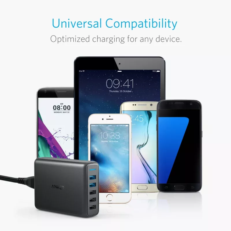 ANKER Powerport Speed 5 2x Quick Charge 3.0 Eu preto
