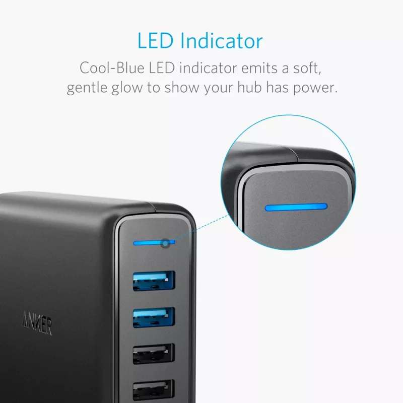 ANKER Powerport Speed 5 2x Quick Charge 3.0 Eu preto