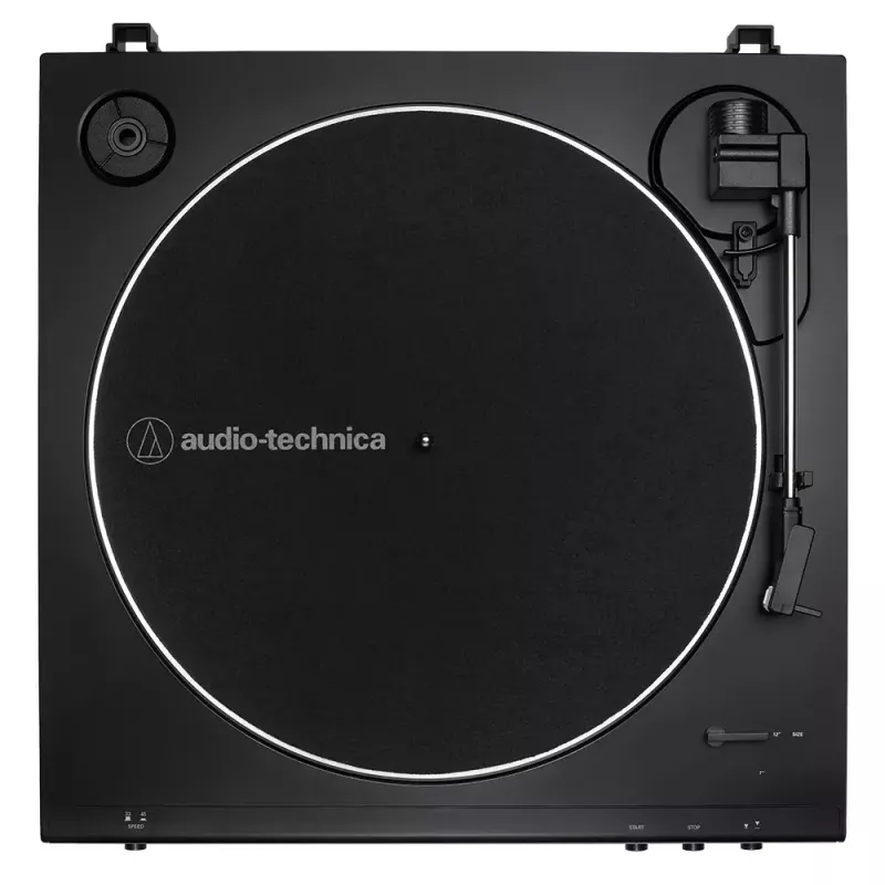 Gira-discos com transmissão por correia Audio-Technica AT-LP60X totalmente automático preto