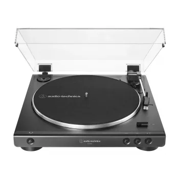 Gira-discos com transmissão por correia Audio-Technica AT-LP60X totalmente automático preto