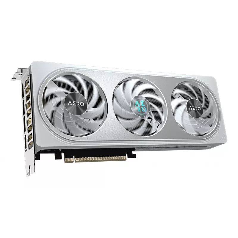 Placa gráfica GIGABYTE GeForce RTX 5060 Ti AERO OC 16G - 16GB GDDR7, 128bit, PCI-E 5.0, 2647MHz frequência do núcleo, 3 x DisplayPort, 1 x HDMI, GV-N506TAERO OC-16GD