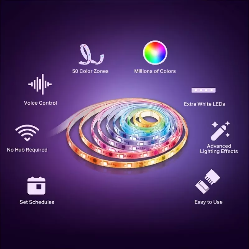 TP-Link Tapo L930-5 fita LED inteligente Wi-Fi, 5 m, multicolor (16 milhões de cores), 13 W, branca