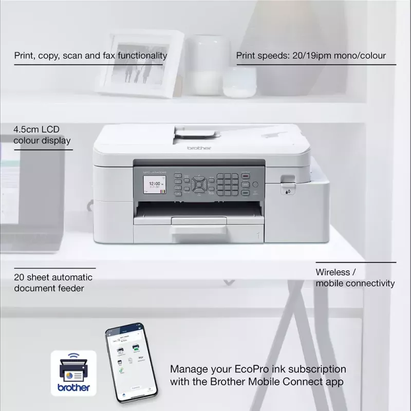 Impressora multifunções Brother MFC-J4340DWE jato de tinta A4 1200 x 4800 DPI Wi-Fi