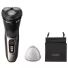 Máquina de barbear elétrica Philips 3000 Series S3242/12 — sistema rotativo de 3 cabeças, barbear a seco e molhado, 60 min. de autonomia, iões de lítio