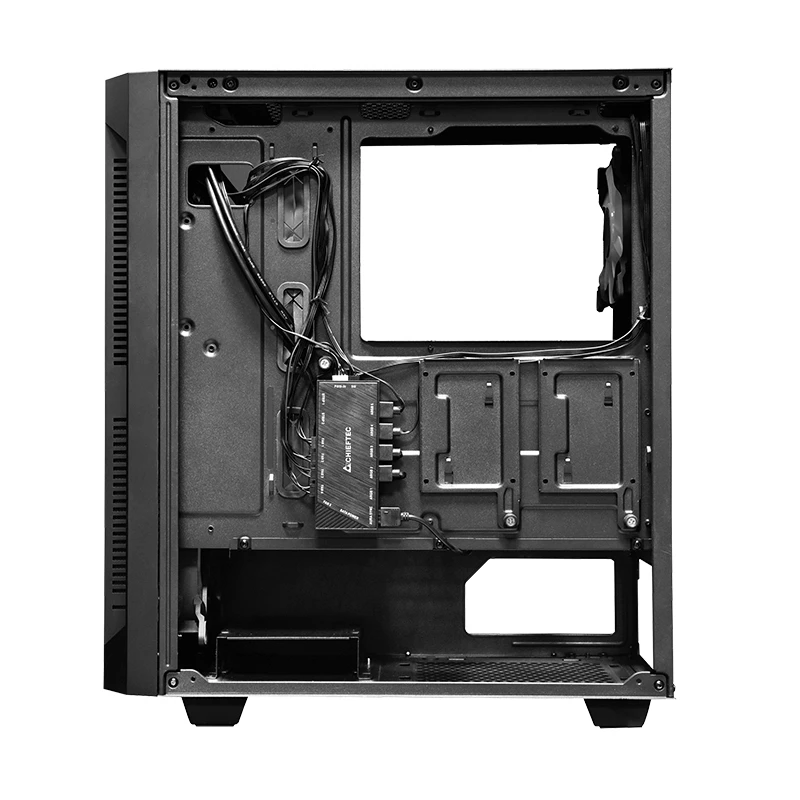 Caixa de PC CHIEFTEC GS-01B-OP torre preto – vidro temperado, ventoinha RGB, suporta ATX/Micro-ATX, GPU até 320 mm