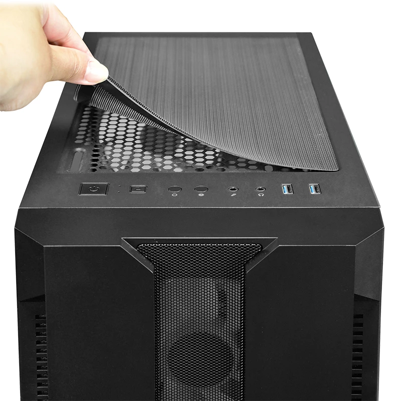 Caixa de PC CHIEFTEC GS-01B-OP torre preto – vidro temperado, ventoinha RGB, suporta ATX/Micro-ATX, GPU até 320 mm