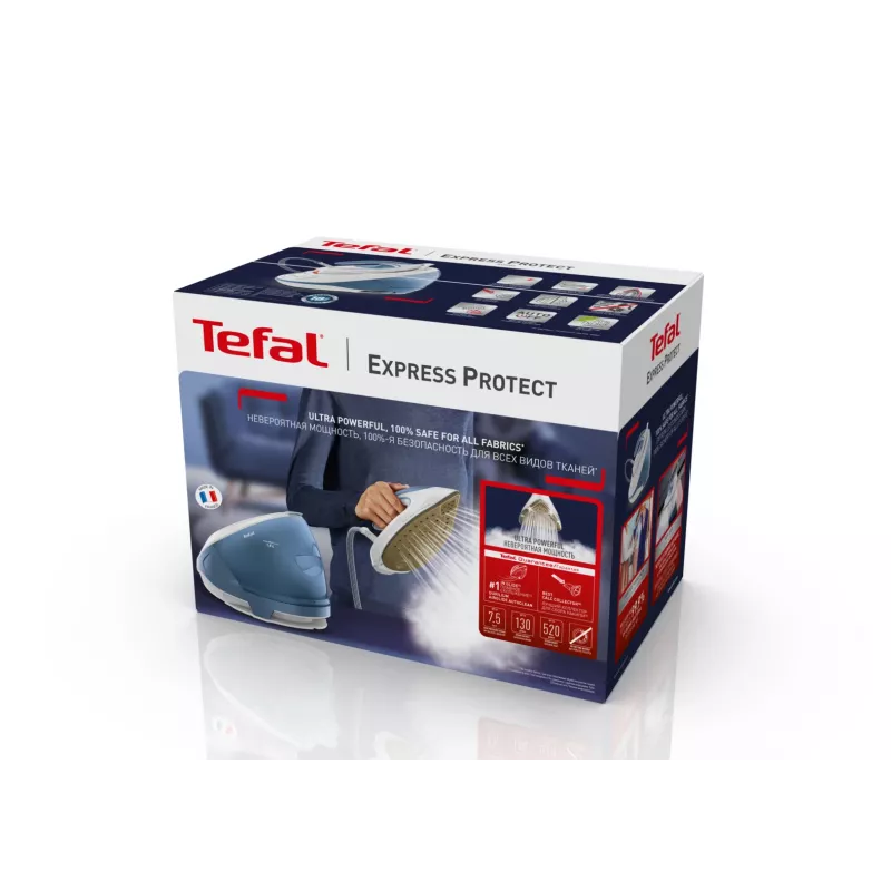 Ferro de engomar Tefal Express Protect SV9202 2800 W 1,8 l base Durilium AirGlide Autoclean branco, azul