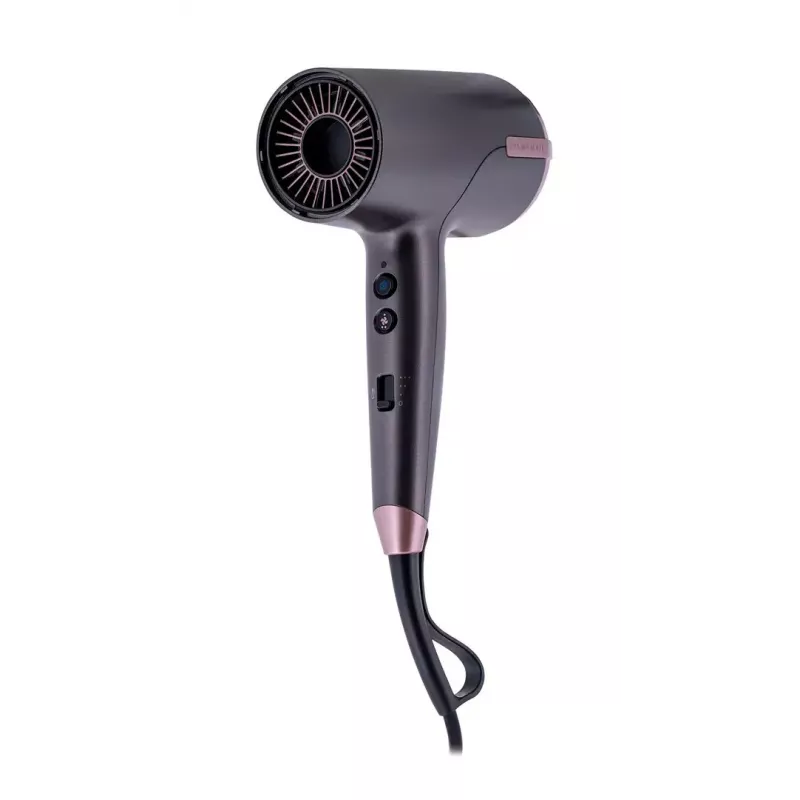 Secador de cabelo Remington D6077 2000 W, função de iões, jato frio, difusor, 3 níveis de temperatura, cinzento/bronze