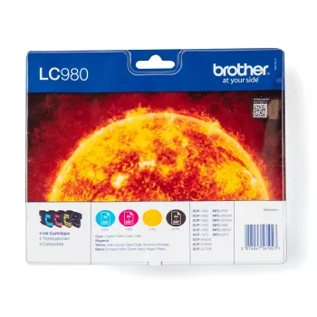 Brother LC980VALBP Tinteiro 4 unid. Original preto, ciano, magenta, amarelo