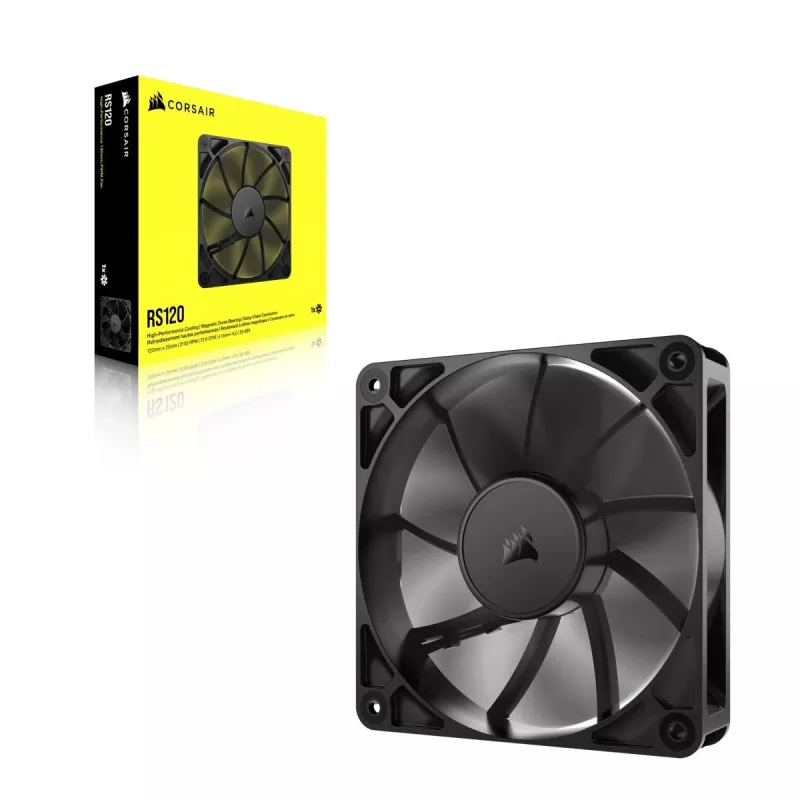 Corsair RS120 CO-9050188-WW ventoinha de caixa PWM, 120 mm, preta