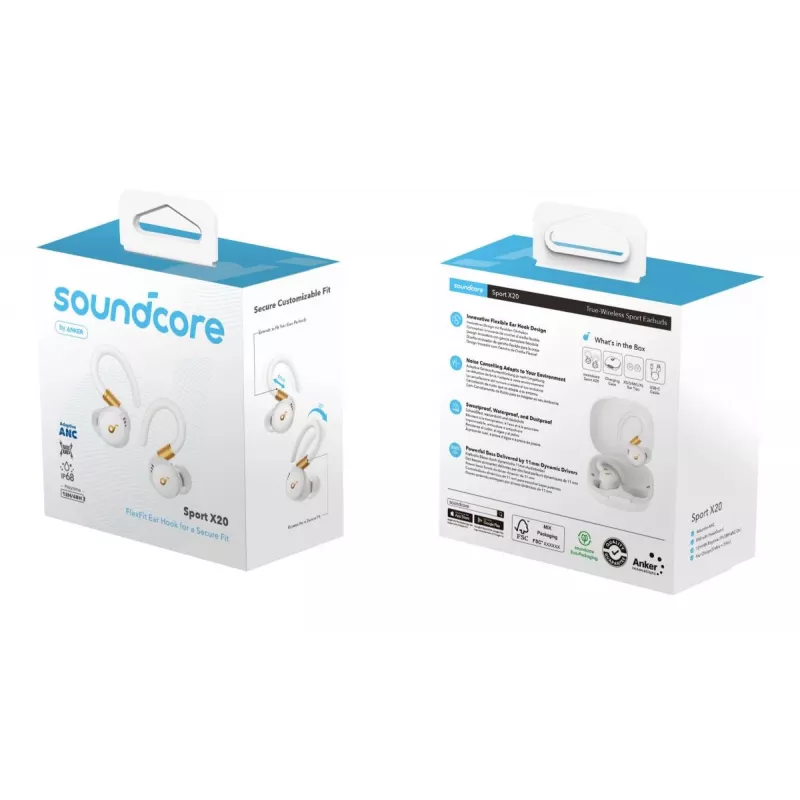 Auscultadores ANKER - Soundcore Sport X20 - White
