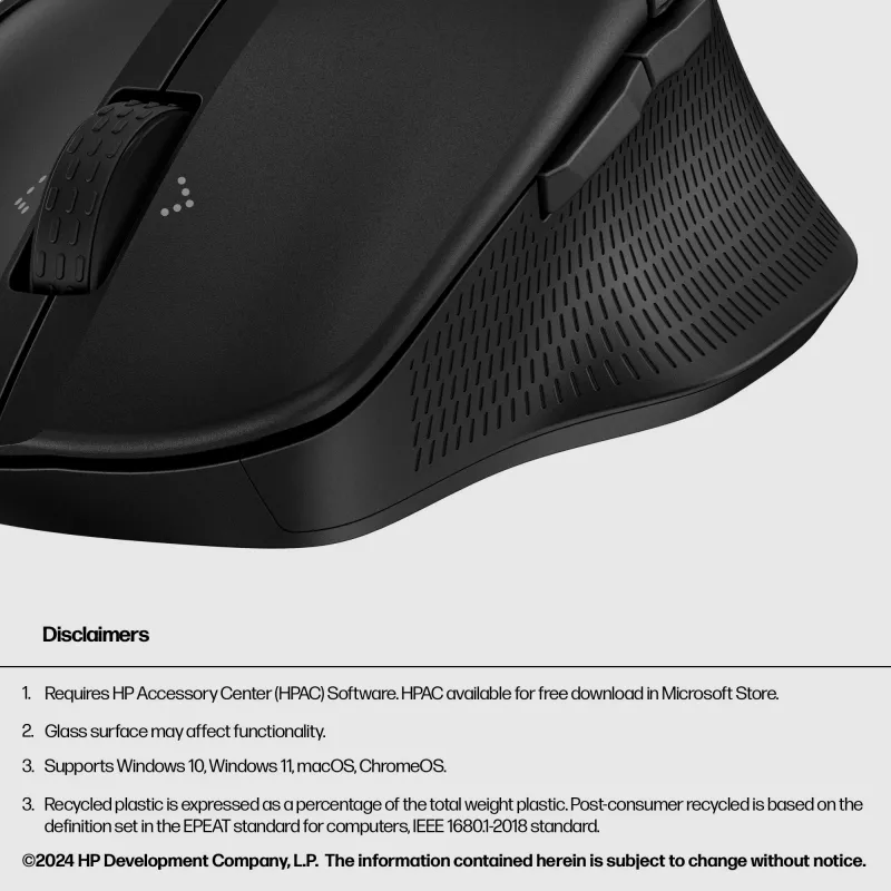 HP 480 Comfort Rato Bluetooth, destro, Bluetooth, 4000 DPI, preto