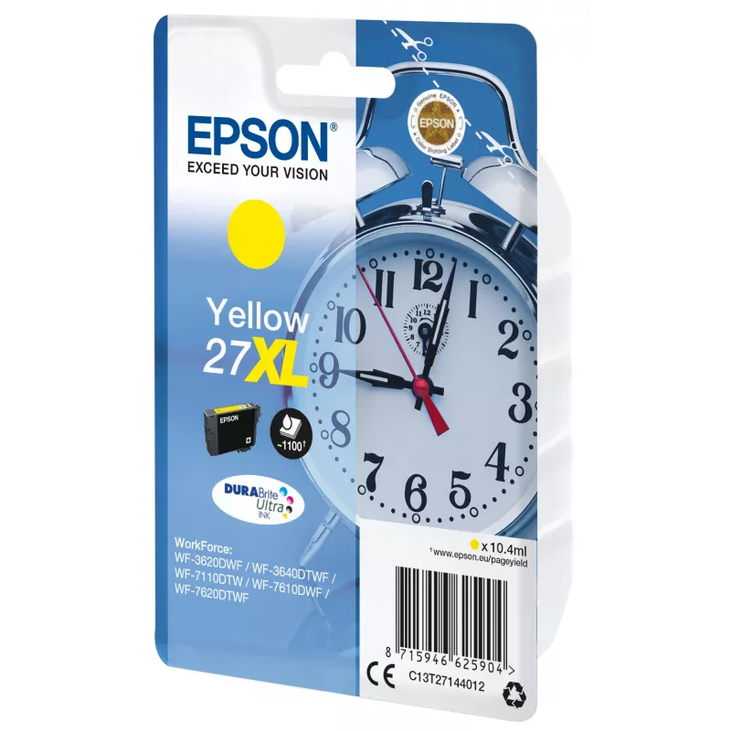 Epson Alarm clock Einzelpackung amarelo 27XL DURABrite Ultra tinta
