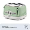 Ariete Vintage 156 torradeira de 4 fatias, 1600 W, verde-claro