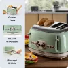 Ariete Vintage 156 torradeira de 4 fatias, 1600 W, verde-claro