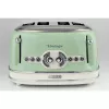Ariete Vintage 156 torradeira de 4 fatias, 1600 W, verde-claro