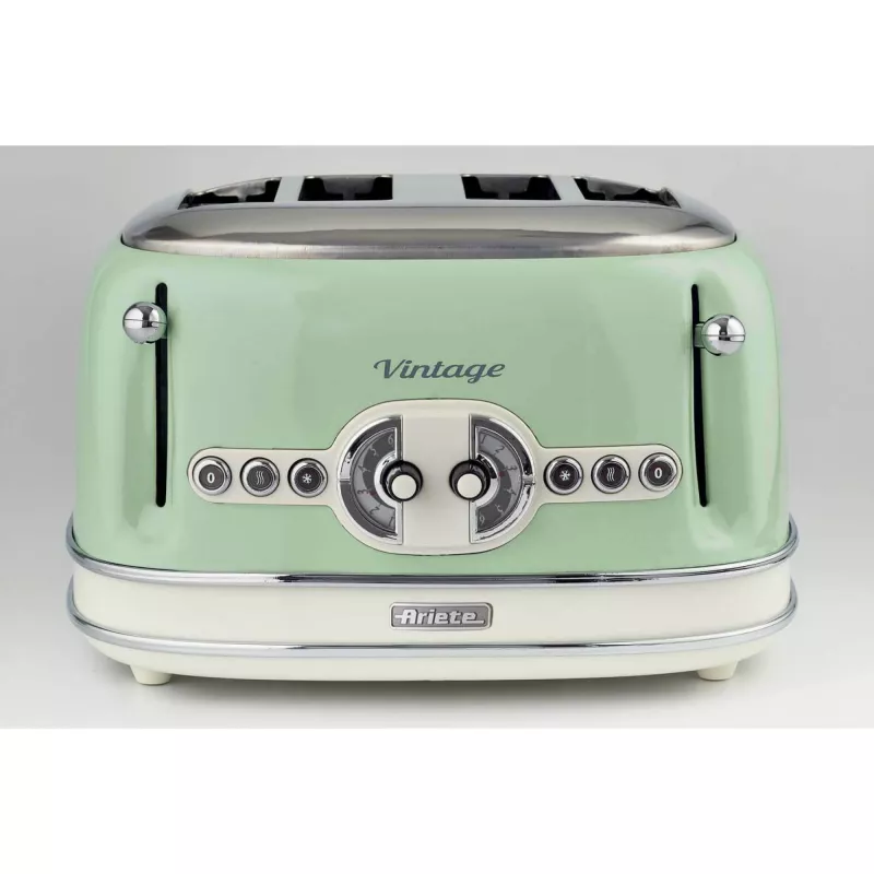 Ariete Vintage 156 torradeira de 4 fatias, 1600 W, verde-claro