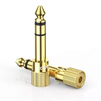 Ugreen 20503 Adaptador de cabo 6,35 mm 3,5 mm dourado