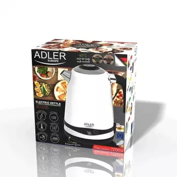 Chaleira elétrica Adler 1,7 L 2200 W branca
