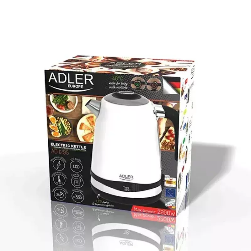 Chaleira elétrica Adler 1,7 L 2200 W branca