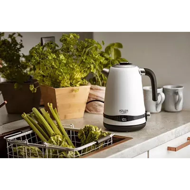 Chaleira elétrica Adler 1,7 L 2200 W branca