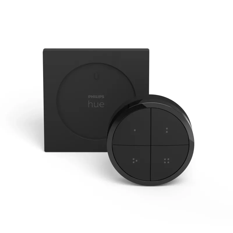 Philips Hue Tap Dial interruptor, sem fios, ZigBee, montagem na parede, plástico, preto