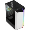 Aerocool Bionic V2 caixa de PC Midi Tower, ATX / micro ATX / Mini-ITX, vidro temperado, RGB, branca