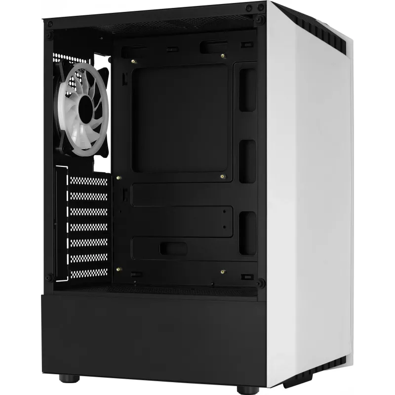 Aerocool Bionic V2 caixa de PC Midi Tower, ATX / micro ATX / Mini-ITX, vidro temperado, RGB, branca