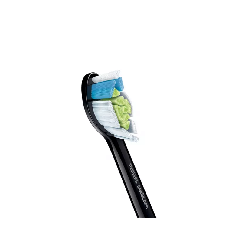 Cabeças de escova Philips HX6064/88 Optimal White — 4 unid., preto, cerdas médias, 62.000 movimentos/min