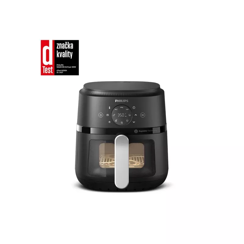 Fritadeira Philips série 2000 NA221/00 individual 4,2 L autónoma 1500 W fritadeira de ar quente preto, prateado