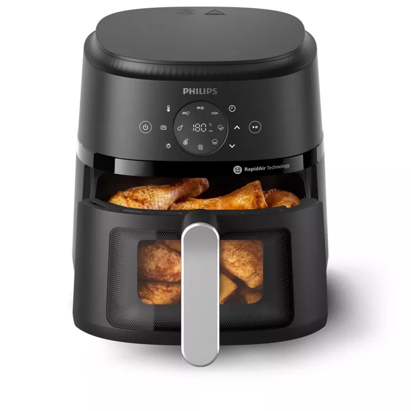 Fritadeira Philips série 2000 NA221/00 individual 4,2 L autónoma 1500 W fritadeira de ar quente preto, prateado